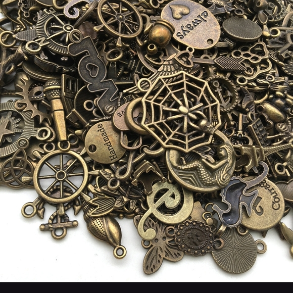 Custom Variety Pack Jewelry - Vintage Bronze Charms Collection 50pc.